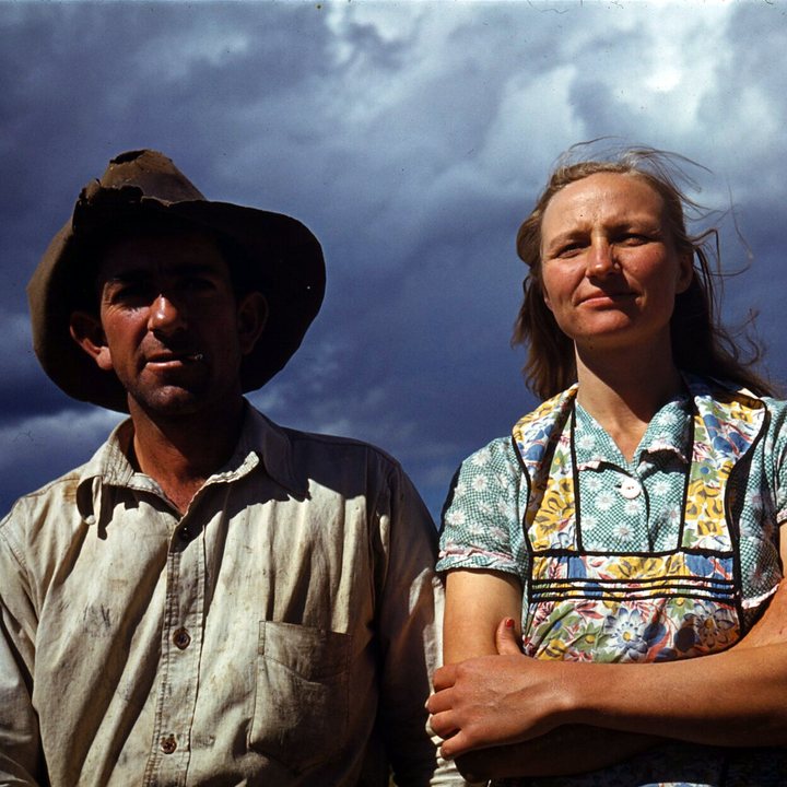 The same photo after restoration, in natural color
